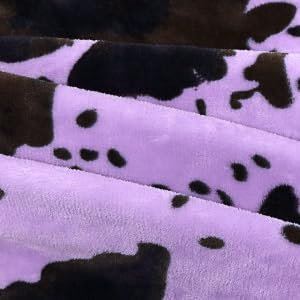Image of Purple Throw Blanket for Girls, Cute Soft Small Fleece Blankets for Bed Nursery Stroller Crib, Lavender Purple Gifts for Girls Boys Birthday, 40 inchx50 inch