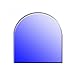 Produktbild Glasbodenplatte für Kaminöfen Rundbogen 1000x1000 6mm
