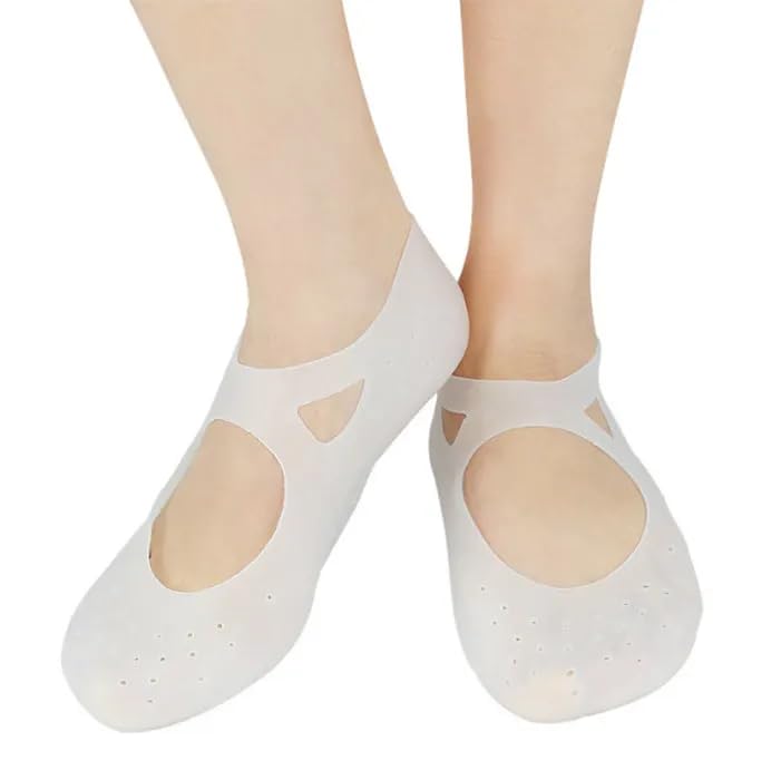 LUVINA Moisturizing Silicone Gel Socks with Arch Support – Dry Crack Feet Treatment for Women or Men, Hydrating Spa Socks for Heel Repair - Image 8 thumbnail