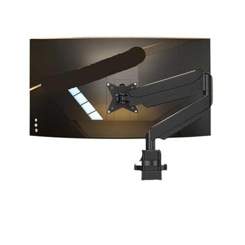Support d'écran noir pivotant avec base porte-à-faux et réglage hauteur pour moniteur