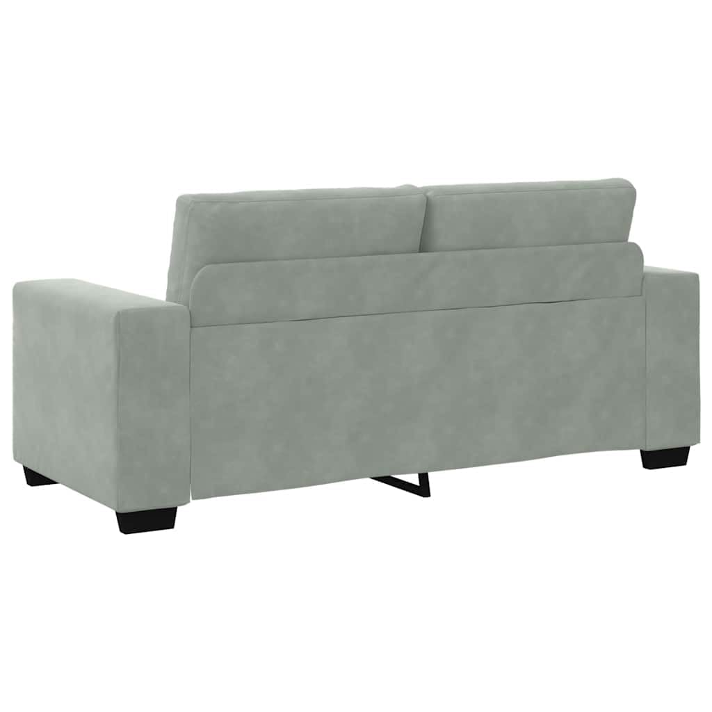 Générique Canapé Causeuse Gris Clair 140 cm Velours,Meubles,Canapés,Gris,25.9 KG,4105122