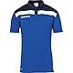 uhlsport Kinder Offense 23 Polo, azurblau/Marine/Weiß, 140