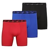 New Balance Herren-Boxershorts, 12,7 cm, Netzstoff, 3er-Pack, Schwarz/Team Royal/Embers, XX-Large
