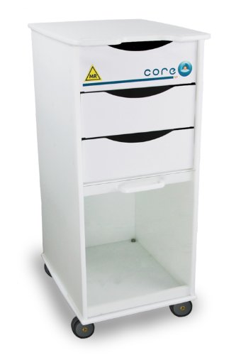 TrippNT 51726 Polyethylene MRI Core SP Space Saving Storage Locking Lab Cart, 15