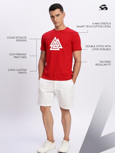 Image of ADRO Men's 100% Cotton Regular Fit T-Shirt
