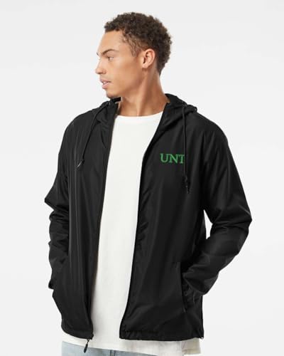 Sorority Letters Shop University of North Texas Lightweight Windbreaker Jacket embroidered with UNT2