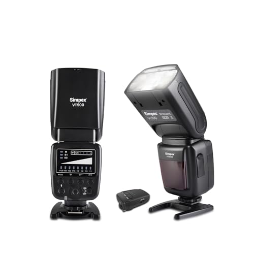 Image of Simpex VT-900 Professional Flash with in-Built Trigger, Universal Electronic Flash Light for All DSLR Cameras Including Canon, Nikon, Sony and Fujifilm Olympus and Comes with Standard Hot Shoe Mount