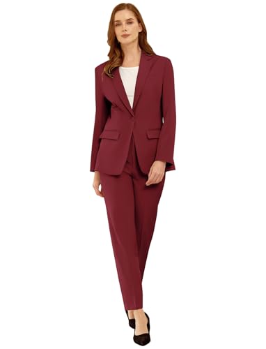 Womens Suit 2 Piece Slim Fit Outfits Suits Professional Blazer with Pants Dressy Casual Suiting Business Office Sets for Work