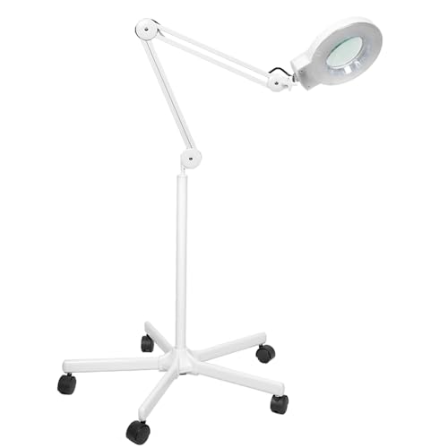 Concise Home LENTE 5 DIOTTRIE LED L AMPADA D'INGRANDIMENTO CON STATIVO, LUCE FREDDA BIANCA PER ESTETISTA, ESTETICA, LABORATORIO E LAVORI DI PRECISIONE