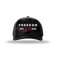 Patriot Pride Men's Freedom Charlie Kirk Signature 1993-2025 Mesh Back Trucker Hat for Men - USA Hats, Sable/Black