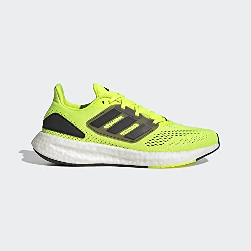 adidas Men's Pureboost 22 Running Shoe, Solar Yellow/Black/White, 123