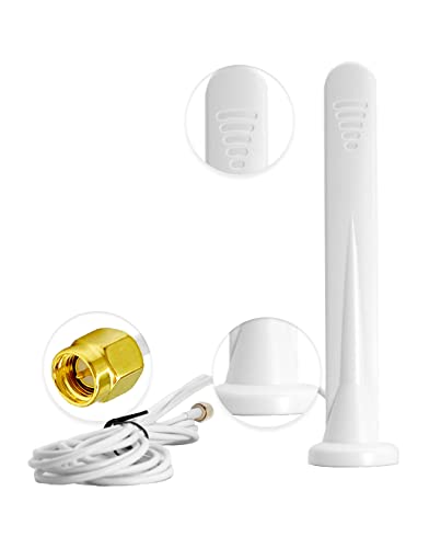 Vecys 4G LTE Antenna SMA Male Connector 8DBi GSM/3G/4G/5G Omni-directional Waterproof Suction Cup Antenna with Magnetic Base 3M RG174 Cable (White) - Image 3