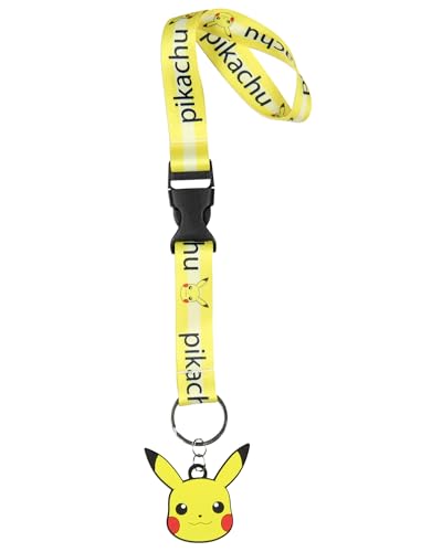 Bioworld Pokemon ID Badges Holder Lanyard | Breakaway Women Men Lanyard for Keys Wallets Teachers or Cell Phones, Yellow, One Size Bioworld Pokemon ID Badges Holder Lanyard | Breakaway Women Men Lanyard for Keys Wallets Teachers or Cell Phones, Yellow, One Size