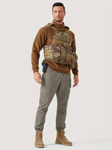 Image of TOPLOT Men's Casual Cargo Pant | Multi-Pocket Utility Design | Comfortable Fit Wear | Durable Construction | Functional Style Look | Easy Movement | Perfect for Casual, Outdoor & Travel (5227)