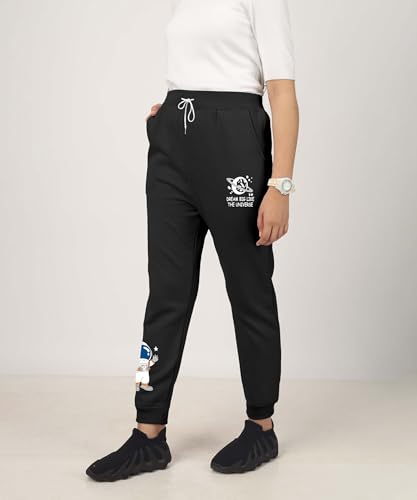 Image of KYDA Kids Girls Loose Mid Rise Cottonblend Printed Track Pants (Pack of 1)
