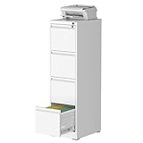 mysteeldepot File Cabinet, 4 Drawer File Cabinet with Lock, Steel Vertical Filing Cabinets...