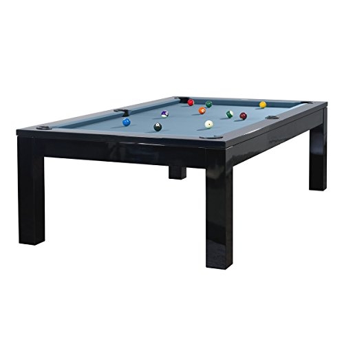 Table de Billard Billiard-Royal modèle Olivia Black 7 ft. y Compris Plateau de Table avec Caoutchouc de Bande K-55 de Haute qualité et Tissu Bleu