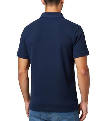 Camiseta polo para hombre de fibra refrigerante y secado rápido, corte regular, informal y para trabajo, manga corta miniatura 4