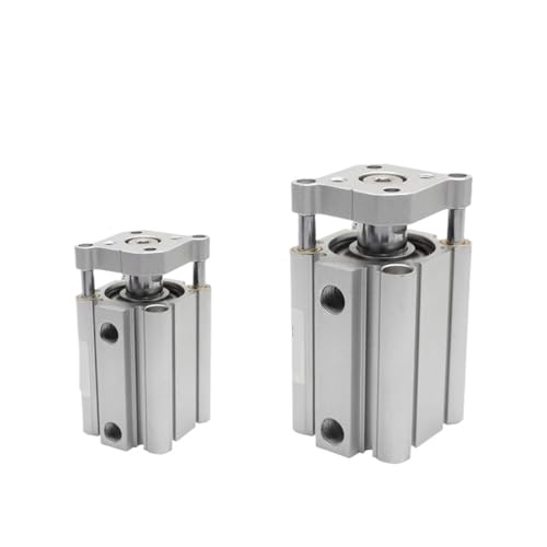 Vérin compact double effet CQMB20-100 avec tige de guidage et aimant - 2