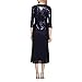 Alex Evenings Women's Tea Length Mock Jacket Dress with Button Front, Navy Sequin, 14