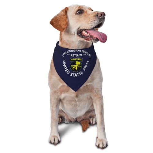 17th Airborne Division Retired United States Army Dog Scarf Pet Bandana Cat Pet Bibs