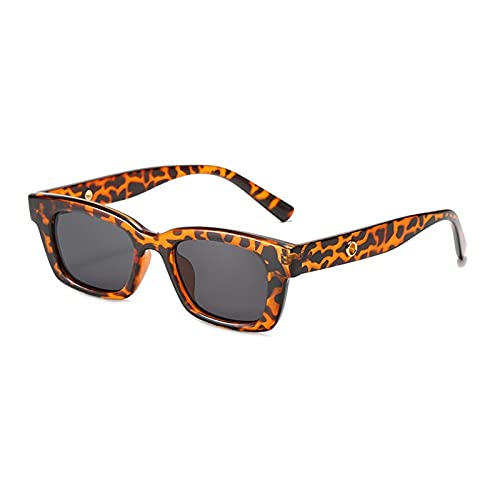 Lunettes de soleil de luxe pour dames style vintage œil de chat écaille léopard