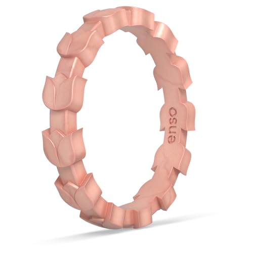 Image of Enso Rings Stackable Silicone Wedding Rings - Multiple Designs for Everyday Wear - Comfortable and Flexible