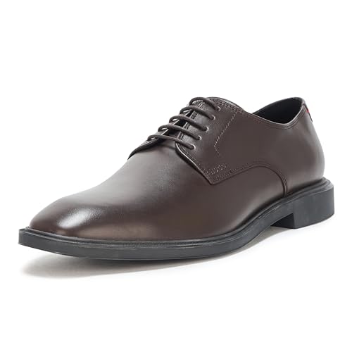 Zapatos de vestir Oxford HUGO de piel color avellana oscura para eventos y oficina