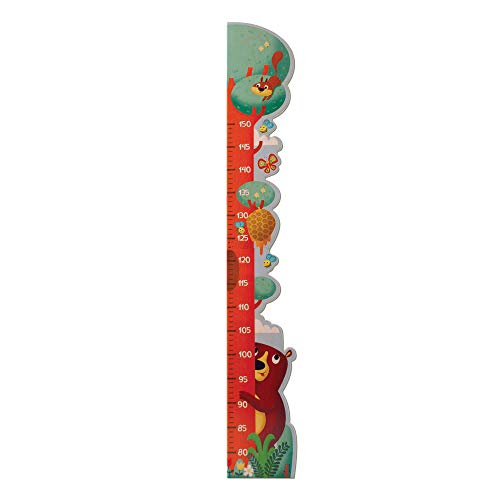 Toise enfant en bois arbre ours règle croissance murale 150cm mesureur taille