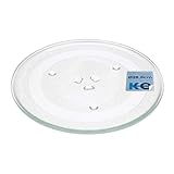 Anakel Home Plato de Microondas Giratorio con 3 Pestañas Ø28,8cm de Diámetro Exterior I Vidrio Reforzado de Larga Duración I Universal I Sistema Antideslizante I