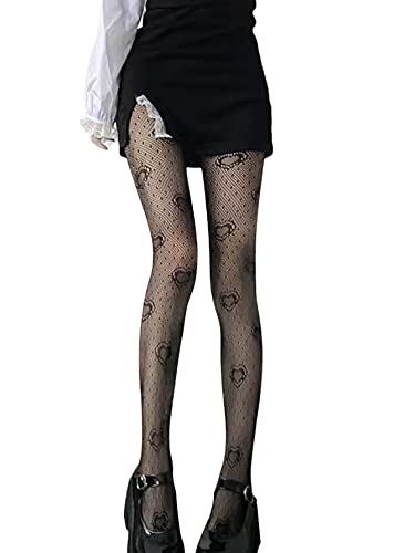 Image of SHENHE Women's Patterned Fishnet Tights High Waist Pantyhose Floral Stockings