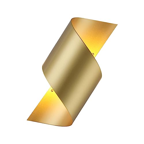 VILLCASE 1Pc Luxury Wrought Iron Wall Lamp Modern Simple Design for Bedroom Corridor Staircase Easy to Install Low Power Consumption Golden