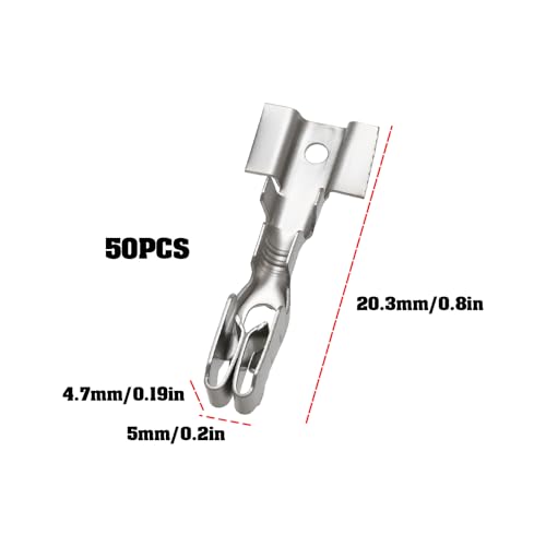 YINETTECH 50 Stück Kfz-Versicherungskasten-Klemme BX2091C für Auto-Sicherungskasten für Maschinen elektrische Eisenbahn