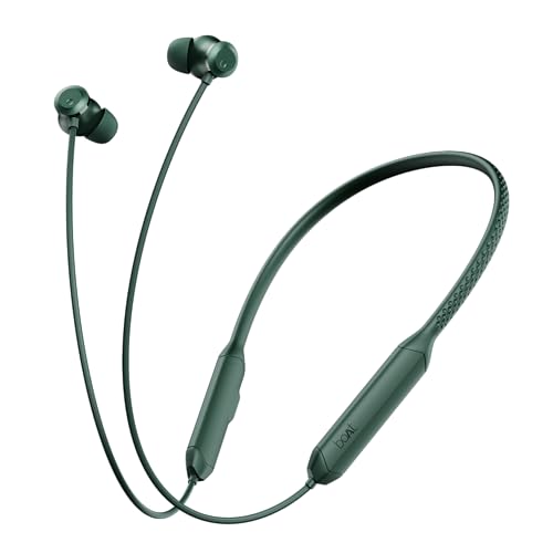 Image of Boat Rockerz 255 Z Plus,AI-Enx Tech,Spatial Audio,50HRS Battery,Low Latency Mode,Fast Charge,App Support,IPX4,GFPS,BT V5.3,Bluetooth Neckband,Wireless with Mic in Ear Earphones (Pine Green)