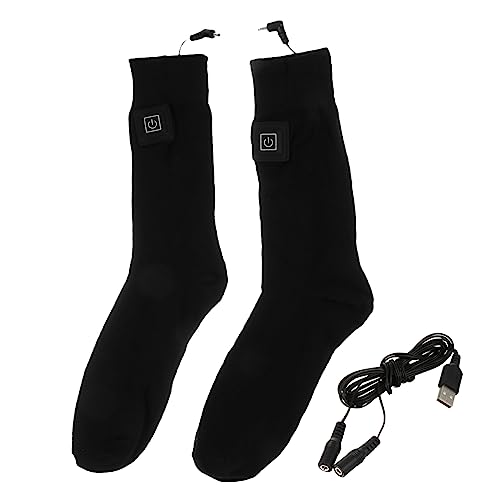 GOOHOCHY Electric Heated Socks for Women Soft Cotton Winter Warm Stockings No Battery Needed