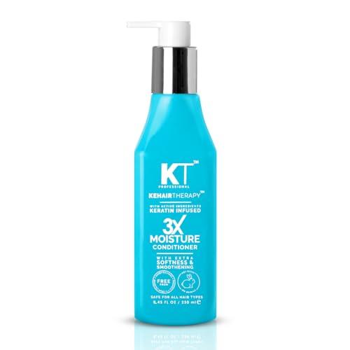 KT Professional 3X Moisture Conditioner Deep Hydration Restores Strength Boosts Shine Prevents Dryness Keratin-Infused Sulphate & Paraben Free 250 ml
