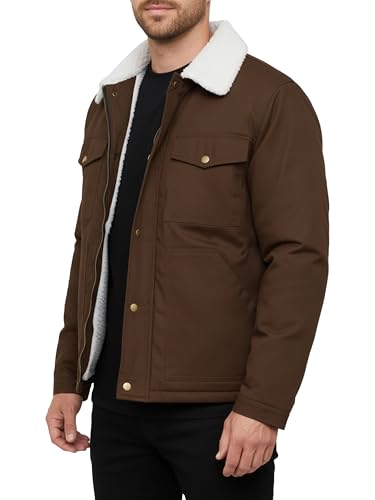 Image of URBAN BUCK Concealed Carry Jacket Men Insulated Heavy-Duty Tactical Sherpa Stealth Jacket with Pockets