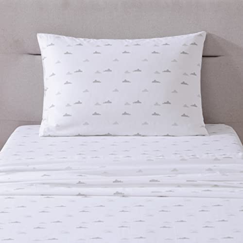Image of Poppy & Fritz - Twin Sheets, Cotton Percale Bedding Set, Crisp & Cool, Ideal Bedding Set (Cloud, Twin)