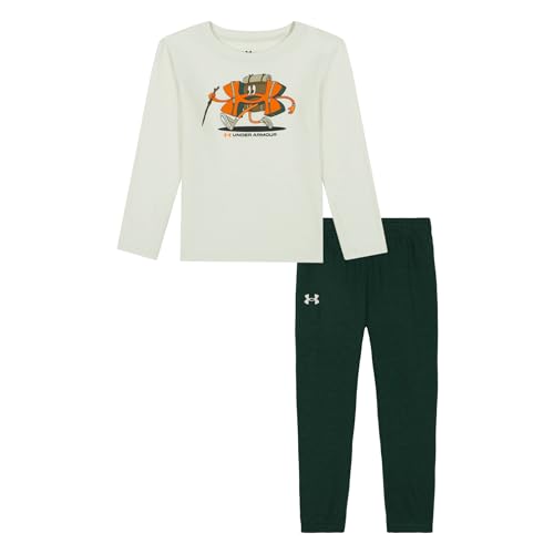 Image of Under Armour Boys' 2-Piece Long Sleeve T-Shirt and Fleece Pants Set, Outdoor Collection