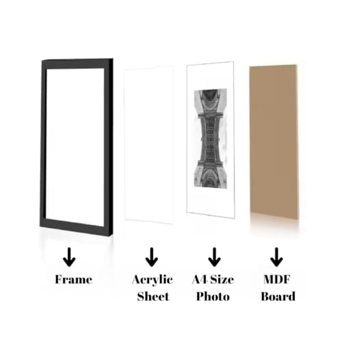 Image of A4 Size Black Wall Photo Frame Design 12