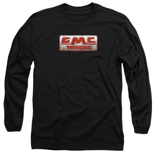 Long Sleeve: GMC- Corroded 1959 Trck Logo Longsleeve Shirt Size L Black