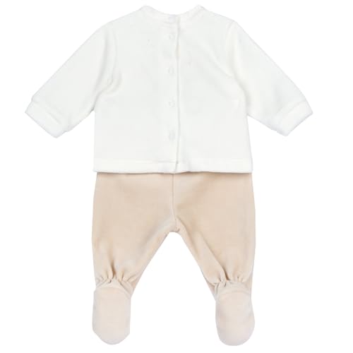 Chicco, Conjunto Bebé Recién Nacido con Camiseta y Pantalones de Suave Ceniza, Ropa Bebé -24 Meses, Designed in Italy