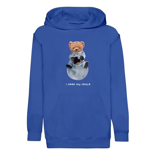 Sweat à capuche enfant hoodie illustration fait main art espace espace et animaux