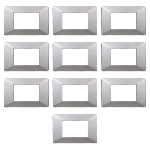 10 Placche, 3 moduli/posti, Compatibile Con Vimar Plana,...