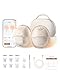 eufy Heated Wearable Breast Pump S1 Pro with Original Diaphragm (2-Pack), Slim Hands-Free Breast Pump with Industry-Leading HeatFlow™ Tech, Wireless Charging Case, App-Controlled OptiRhythm™