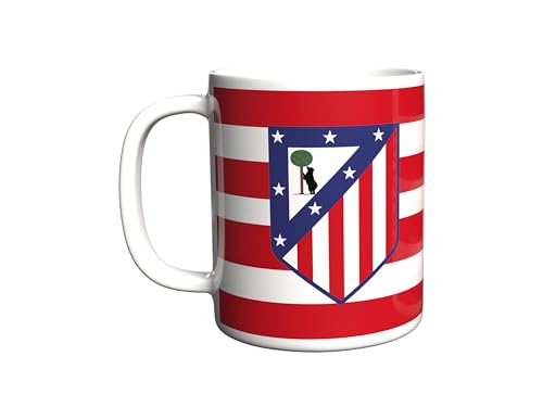 CyP Brands- Atlético de Madrid, Taza, Taza Cerámica, Desayunos, Menaje, Tazas Originales, Color Blanco, Producto Oficial