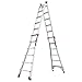 Little Giant Ladders Velocity 26-Ft Folding Multi-Position Ladder, Aluminum, 300 lb Load Capacity, Type 1A Extra Heavy Duty, 26-Ft Reach, with Ratchet Levelers and Wheels (15426-801)