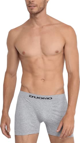 Kit 4 Cuecas Boxer Algodão, Duomo, Masculino, Branco/Cinza/Preto, G