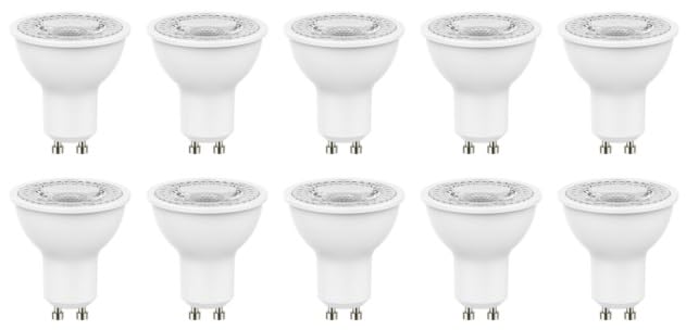 Botlighting set 10 lampadine led gu10 Dimmerabili 5,7w 500 lumen 3000k luce calda equivalenti 70w