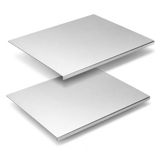 2 Tablas de Cortar Rectangulares de Acero Inoxidable miniatura 1